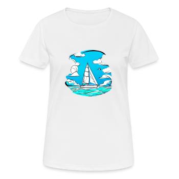 Sailing Ship Sailing Sailing Sailing Sailing Boat - Women's Breathable T-Shirt - white - Front - AI Model Female 172 dark (172cm)