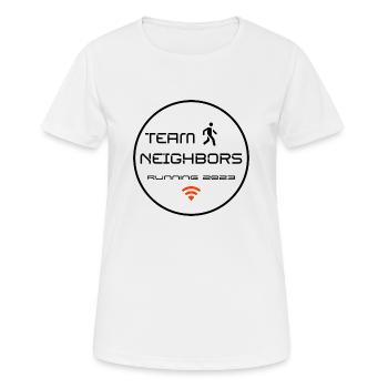 Run - Frauen T-Shirt atmungsaktiv - Weiß - Vorne - AI Model Female 172 dark (172cm)