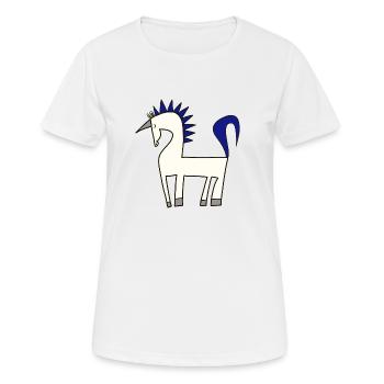 weißes Einhorn - Frauen T-Shirt atmungsaktiv - Weiß - Vorne - AI Model Female 172 dark (172cm)