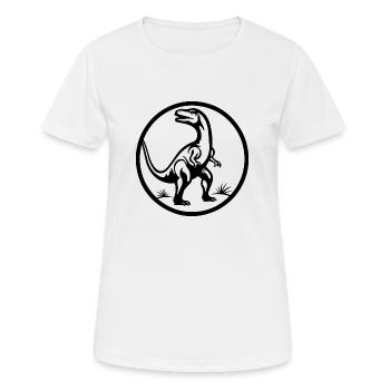 Dino Dinosaurier Dinosaurs Paläontologie - Frauen T-Shirt atmungsaktiv - Weiß - Vorne - AI Model Female 172 dark (172cm)
