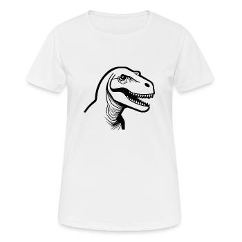 Dino Dinosaurier Dinosaurs Paläontologie - Frauen T-Shirt atmungsaktiv - Weiß - Vorne - AI Model Female 172 dark (172cm)