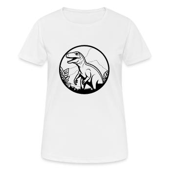 Dino Dinosaurier Dinosaurs Paläontologie - Frauen T-Shirt atmungsaktiv - Weiß - Vorne - AI Model Female 172 dark (172cm)