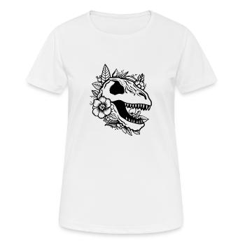 Dino Dinosaurier Dinosaurs Paläontologie - Frauen T-Shirt atmungsaktiv - Weiß - Vorne - AI Model Female 172 dark (172cm)