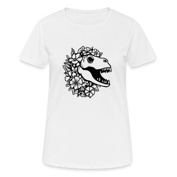 Dino Dinosaurier Dinosaurs Paläontologie - Frauen T-Shirt atmungsaktiv - Weiß - Vorne - AI Model Female 172 dark (172cm)