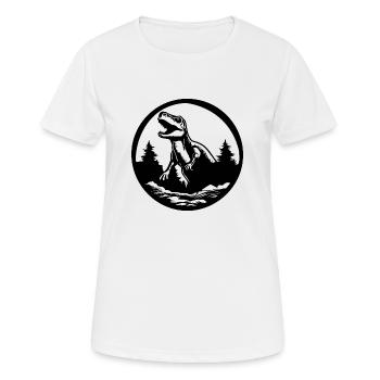 Dino Dinosaurier Dinosaurs Paläontologie - Frauen T-Shirt atmungsaktiv - Weiß - Vorne - AI Model Female 172 dark (172cm)