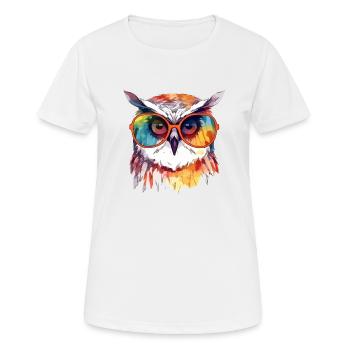 Chouchou die Brilleneule - Frauen T-Shirt atmungsaktiv - Weiß - Vorne - AI Model Female 172 dark (172cm)