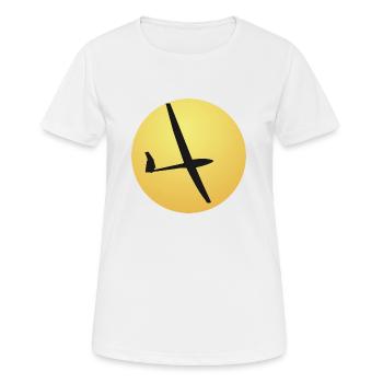 Segelflugzeug - Frauen T-Shirt atmungsaktiv - Weiß - Vorne - AI Model Female 172 dark (172cm)