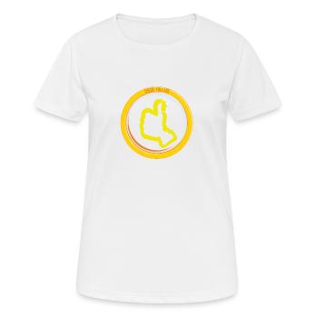 TE VOILÀ - T-shirt respirant Femme - blanc - Devant - AI Model Female 172 dark (172cm)