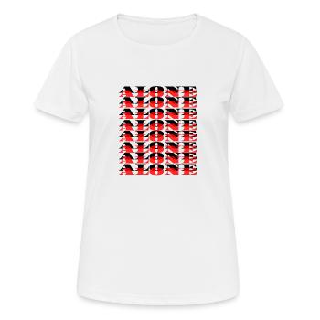 Alone - Black/Red - Women's Breathable T-Shirt - white - Front - AI Model Female 172 dark (172cm)