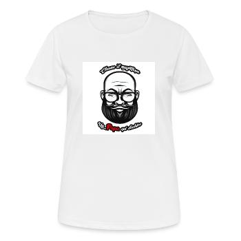 Glatze Papa - Frauen T-Shirt atmungsaktiv - Weiß - Vorne - AI Model Female 172 dark (172cm)