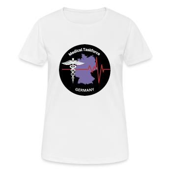 Medical Taskforce Germany - Women's Breathable T-Shirt - white - Front - AI Model Female 172 dark (172cm)