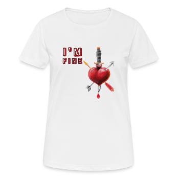 im fine - Women's Breathable T-Shirt - white - Front - AI Model Female 172 dark (172cm)