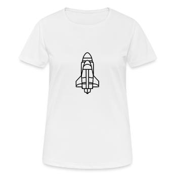 Raumschiff - Frauen T-Shirt atmungsaktiv - Weiß - Vorne - AI Model Female 172 dark (172cm)