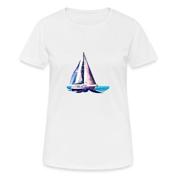 Segler Segeln Segelboot Segelsport Segelschiff - Frauen T-Shirt atmungsaktiv - Weiß - Vorne - AI Model Female 172 dark (172cm)