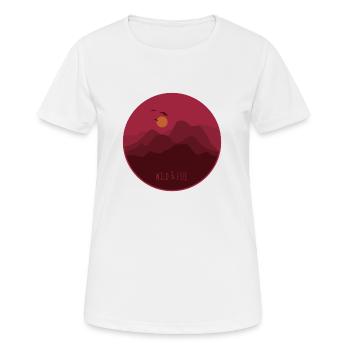 wild and free - Women's Breathable T-Shirt - white - Front - AI Model Female 172 dark (172cm)