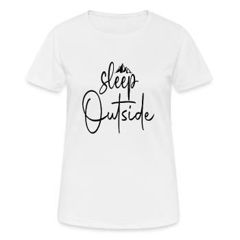 Dormir dehors - T-shirt respirant Femme - blanc - Devant - AI Model Female 172 dark (172cm)