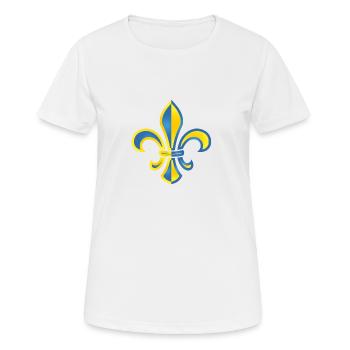 Fleur de Lys - T-shirt respirant Femme - blanc - Devant - AI Model Female 172 dark (172cm)