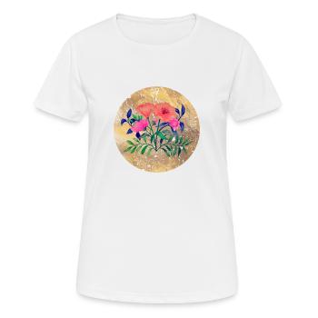 Blühende Hoffnung - Frauen T-Shirt atmungsaktiv - Weiß - Vorne - AI Model Female 172 dark (172cm)
