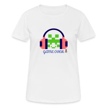 game over - T-shirt respirant Femme - blanc - Devant - AI Model Female 172 dark (172cm)