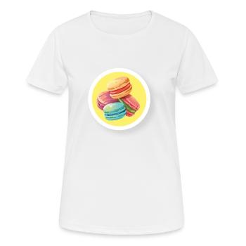 Ein Haufen Makronen - Frauen T-Shirt atmungsaktiv - Weiß - Vorne - AI Model Female 172 dark (172cm)