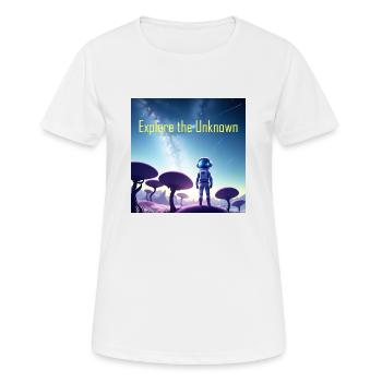 Erkunde das Unbekannte 2 - Frauen T-Shirt atmungsaktiv - Weiß - Vorne - AI Model Female 172 dark (172cm)