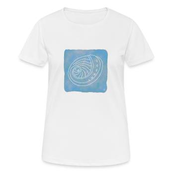 Abalone, Boho Line Art Design, Series Shells - Women's Breathable T-Shirt - white - Front - AI Model Female 172 dark (172cm)