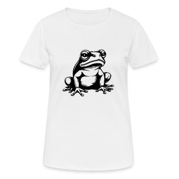 Frosch Amphibie Kröte - Frauen T-Shirt atmungsaktiv - Weiß - Vorne - AI Model Female 172 dark (172cm)