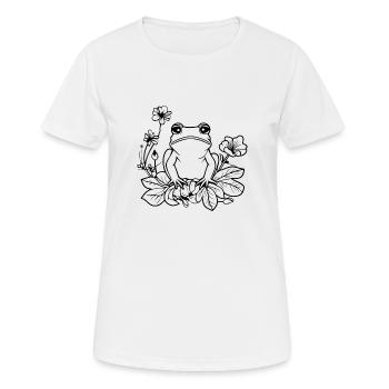 Frosch Amphibie Kröte - Frauen T-Shirt atmungsaktiv - Weiß - Vorne - AI Model Female 172 dark (172cm)