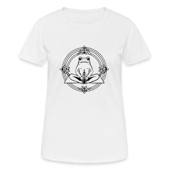 Frosch Amphibie Kröte - Frauen T-Shirt atmungsaktiv - Weiß - Vorne - AI Model Female 172 dark (172cm)