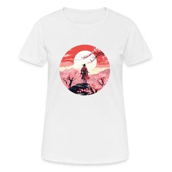 Samurai II - Frauen T-Shirt atmungsaktiv - Weiß - Vorne - AI Model Female 172 dark (172cm)