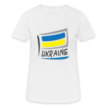 Ukraine Flag Flag - Women's Breathable T-Shirt - white - Front - AI Model Female 172 dark (172cm)