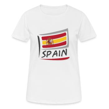 Spain Flag Flag - Women's Breathable T-Shirt - white - Front - AI Model Female 172 dark (172cm)