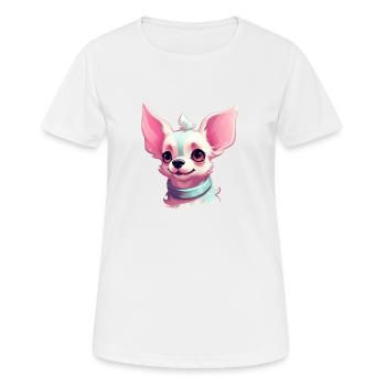 Süsser Chihuahua Kunst - Frauen T-Shirt atmungsaktiv - Weiß - Vorne - AI Model Female 172 dark (172cm)