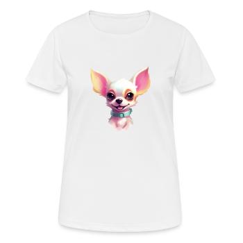 Süsser Chihuahua Kunst - Frauen T-Shirt atmungsaktiv - Weiß - Vorne - AI Model Female 172 dark (172cm)