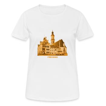 Freising, Hôtel de ville, Isar, Munich, Bavière - T-shirt respirant Femme - blanc - Devant - AI Model Female 172 dark (172cm)