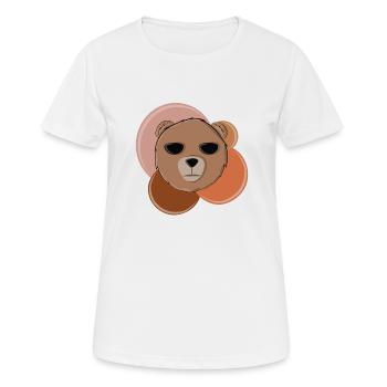 Bär - Frauen T-Shirt atmungsaktiv - Weiß - Vorne - AI Model Female 172 dark (172cm)
