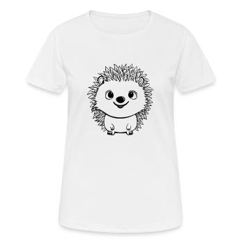 Hedgehog Forest Prickly Animal - Women's Breathable T-Shirt - white - Front - AI Model Female 172 dark (172cm)