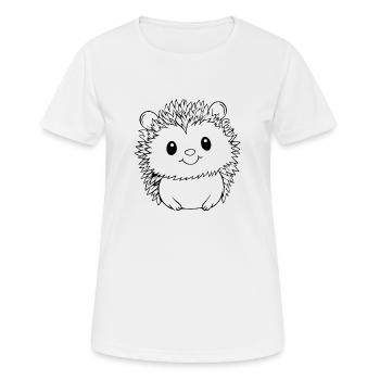 Hedgehog Forest Prickly Animal - Women's Breathable T-Shirt - white - Front - AI Model Female 172 dark (172cm)