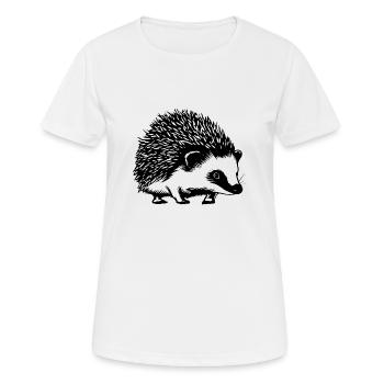 Hedgehog Forest Prickly Animal - Women's Breathable T-Shirt - white - Front - AI Model Female 172 dark (172cm)