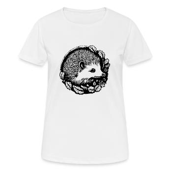 Hedgehog Forest Prickly Animal - Women's Breathable T-Shirt - white - Front - AI Model Female 172 dark (172cm)