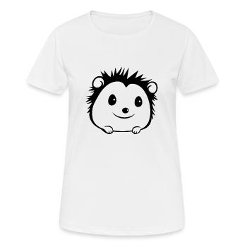 Hedgehog Forest Prickly Animal - Women's Breathable T-Shirt - white - Front - AI Model Female 172 dark (172cm)