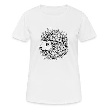 Hedgehog Forest Prickly Animal - Women's Breathable T-Shirt - white - Front - AI Model Female 172 dark (172cm)