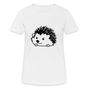 Hedgehog Forest Prickly Animal - Women's Breathable T-Shirt - white - Front - AI Model Female 172 dark (172cm)