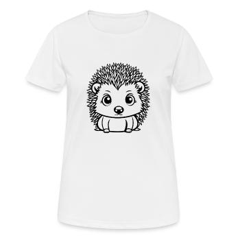 Hedgehog Forest Prickly Animal - Women's Breathable T-Shirt - white - Front - AI Model Female 172 dark (172cm)