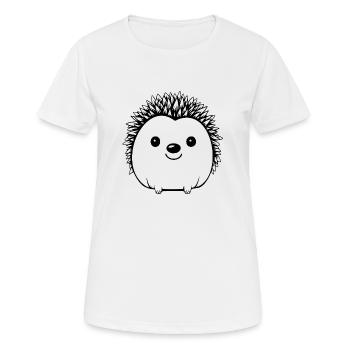 Hedgehog Forest Prickly Animal - Women's Breathable T-Shirt - white - Front - AI Model Female 172 dark (172cm)