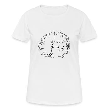 Hedgehog Forest Prickly Animal - Women's Breathable T-Shirt - white - Front - AI Model Female 172 dark (172cm)