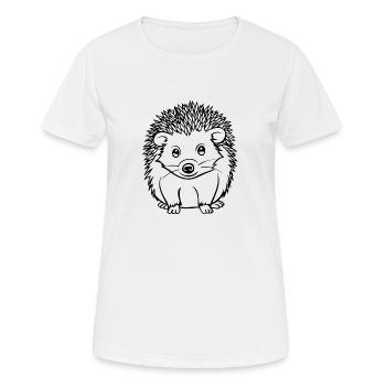 Hedgehog Forest Prickly Animal - Women's Breathable T-Shirt - white - Front - AI Model Female 172 dark (172cm)