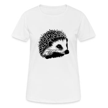 Hedgehog Forest Prickly Animal - Women's Breathable T-Shirt - white - Front - AI Model Female 172 dark (172cm)