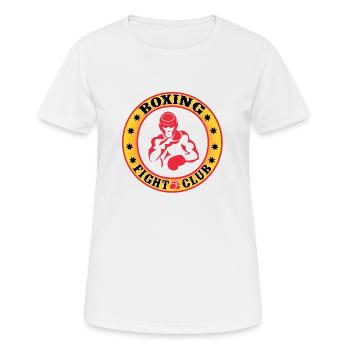 Conception de club de combat de boxe - T-shirt respirant Femme - blanc - Devant - AI Model Female 172 dark (172cm)