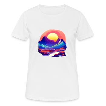 Randonnée en montagne Randonneurs en montagne Randonnées en montagne - T-shirt respirant Femme - blanc - Devant - AI Model Female 172 dark (172cm)